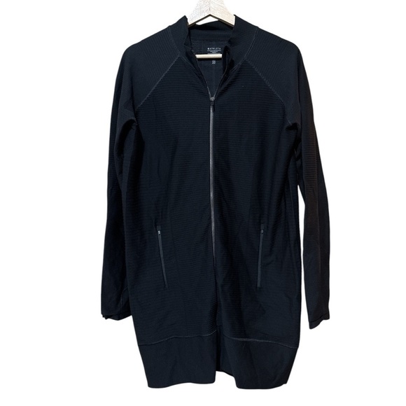 EUC - Athleta Rye Full Zip Jacket - Size LP - Black - Picture 6 of 8